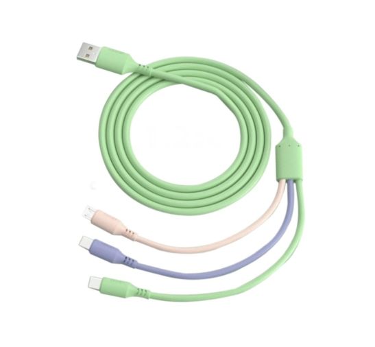 绿色一拖三数据线